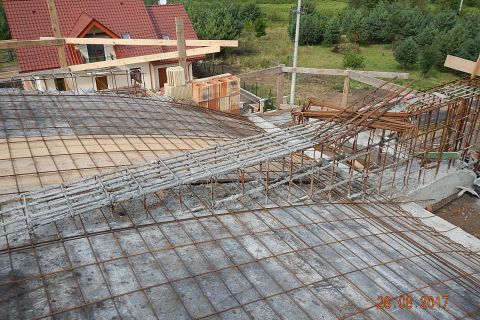 Budowa kościoła - stan budowy 05.09.2017