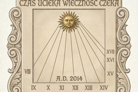 Zegar słoneczny na frontonie kościoła w Ignatkach - Osiedlu.